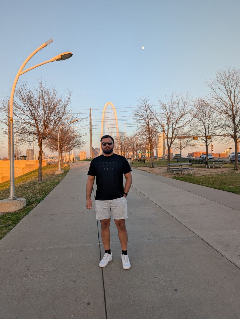 Sam Gupta at sunset in Dallas